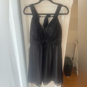 Black chiffon cocktail dress